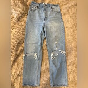 Abercrombie & Fitch Women’s Ankle Straight Ultra High Rise Jeans